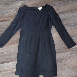 Ann Taylor Classic Black Long Sleeve Dress